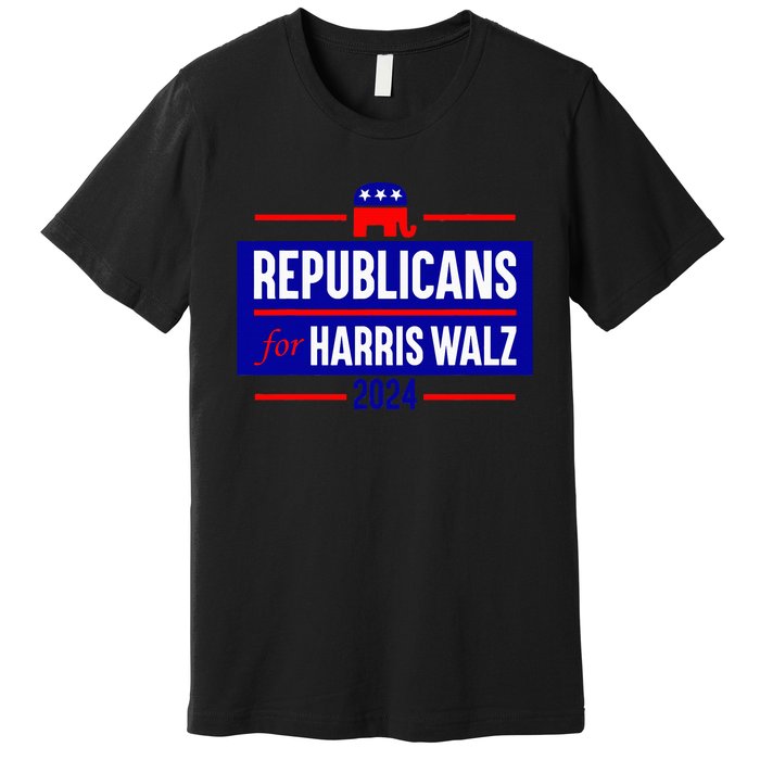 Republicans For Harris Walz Kamala Harris For President 2024 Premium T-Shirt