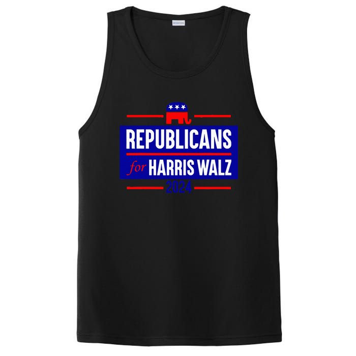 Republicans For Harris Walz Kamala Harris For President 2024 PosiCharge Competitor Tank