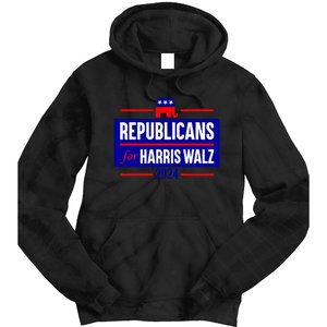 Republicans For Harris Walz Kamala Harris For President 2024 Tie Dye Hoodie