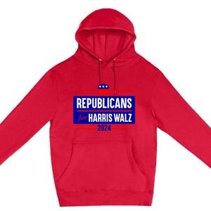 Republicans For Harris Walz Kamala Harris For President 2024 Premium Pullover Hoodie