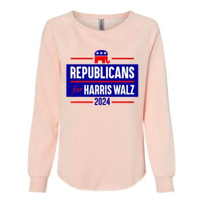 Republicans For Harris Walz Kamala Harris For President 2024 Womens California Wash Sweatshirt