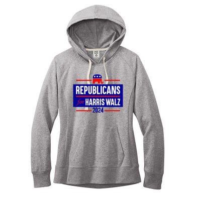 Republicans For Harris Walz Kamala Harris For President 2024 Women's Fleece Hoodie