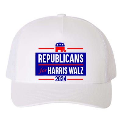 Republicans For Harris Walz Kamala Harris For President 2024 Yupoong Adult 5-Panel Trucker Hat