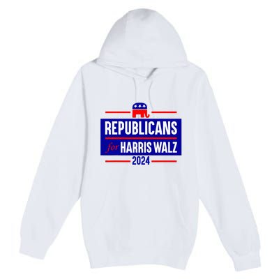 Republicans For Harris Walz Kamala Harris For President 2024 Premium Pullover Hoodie