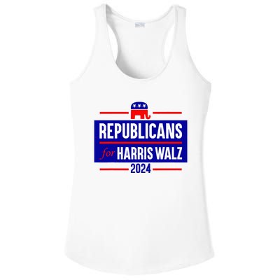 Republicans For Harris Walz Kamala Harris For President 2024 Ladies PosiCharge Competitor Racerback Tank