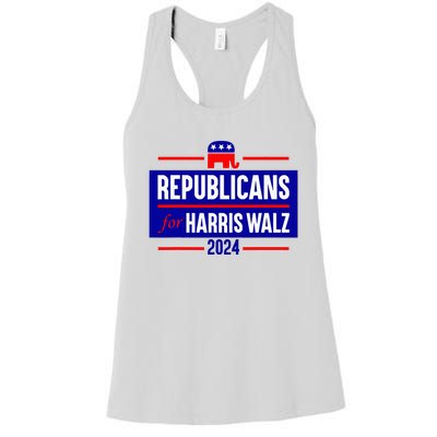 Republicans For Harris Walz Kamala Harris For President 2024 Women's Racerback Tank