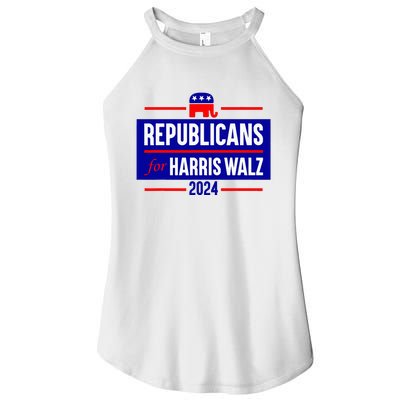 Republicans For Harris Walz Kamala Harris For President 2024 Women’s Perfect Tri Rocker Tank