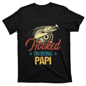 Retro Fishing Hooked On Being Papi T-Shirt