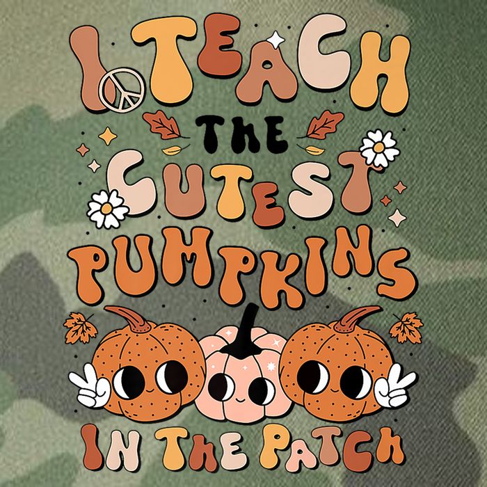 Retro Fall Halloween I Teach The Cutest Pumpkin In The Patch Gift Legacy Tie Dye Trucker Hat
