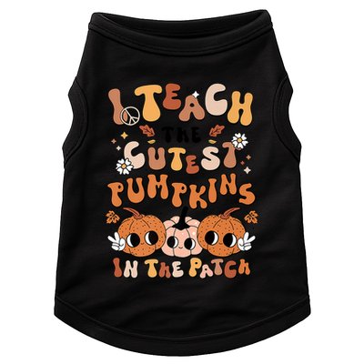 Retro Fall Halloween I Teach The Cutest Pumpkin In The Patch Gift Doggie Tank