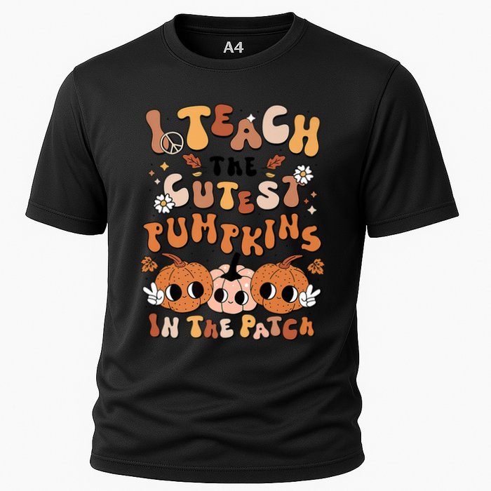 Retro Fall Halloween I Teach The Cutest Pumpkin In The Patch Gift Performance Shirt