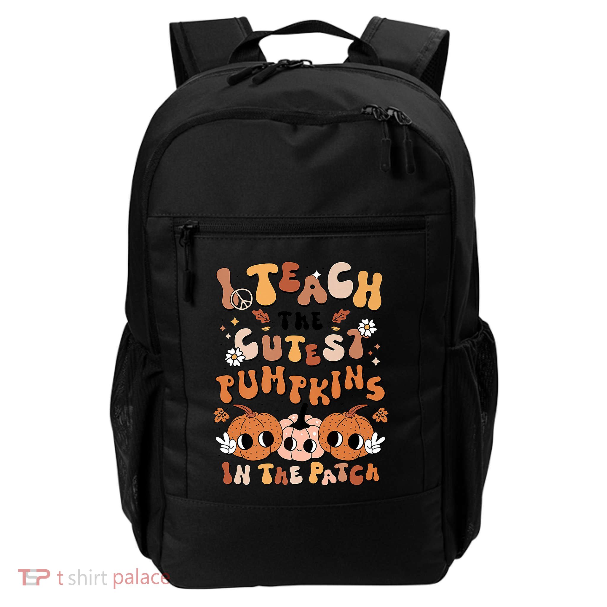 Retro Fall Halloween I Teach The Cutest Pumpkin In The Patch Gift Backpack