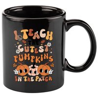 Retro Fall Halloween I Teach The Cutest Pumpkin In The Patch Gift 11oz C Handle Ceramic Mug