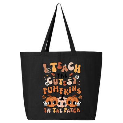 Retro Fall Halloween I Teach The Cutest Pumpkin In The Patch Gift 25L Jumbo Tote