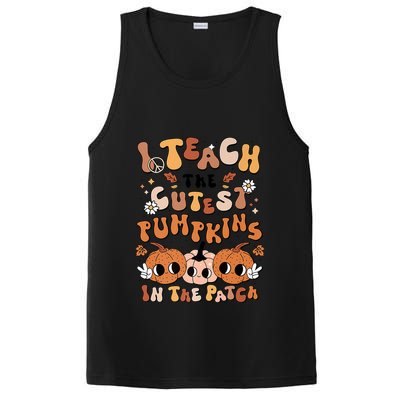 Retro Fall Halloween I Teach The Cutest Pumpkin In The Patch Gift PosiCharge Competitor Tank