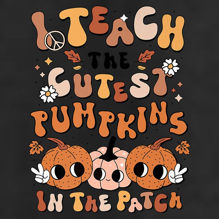 Retro Fall Halloween I Teach The Cutest Pumpkin In The Patch Gift Trucker Hat