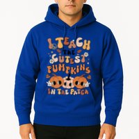 Retro Fall Halloween I Teach The Cutest Pumpkin In The Patch Gift Hoodie