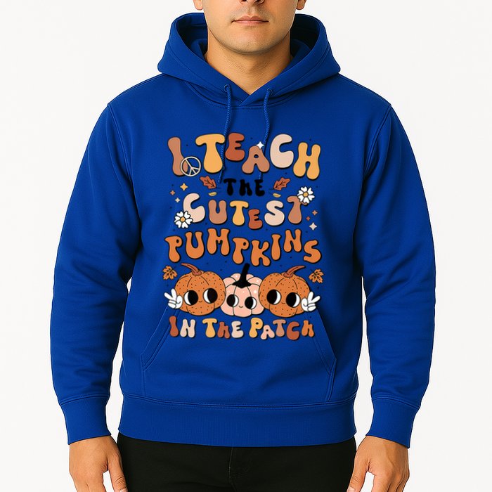 Retro Fall Halloween I Teach The Cutest Pumpkin In The Patch Gift Hoodie
