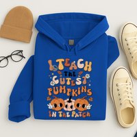 Retro Fall Halloween I Teach The Cutest Pumpkin In The Patch Gift Hoodie