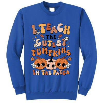 Retro Fall Halloween I Teach The Cutest Pumpkin In The Patch Gift Sweatshirt