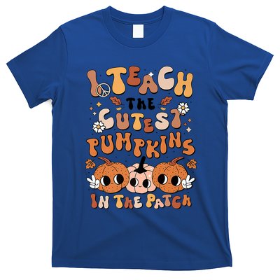 Retro Fall Halloween I Teach The Cutest Pumpkin In The Patch Gift T-Shirt