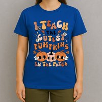 Retro Fall Halloween I Teach The Cutest Pumpkin In The Patch Gift T-Shirt