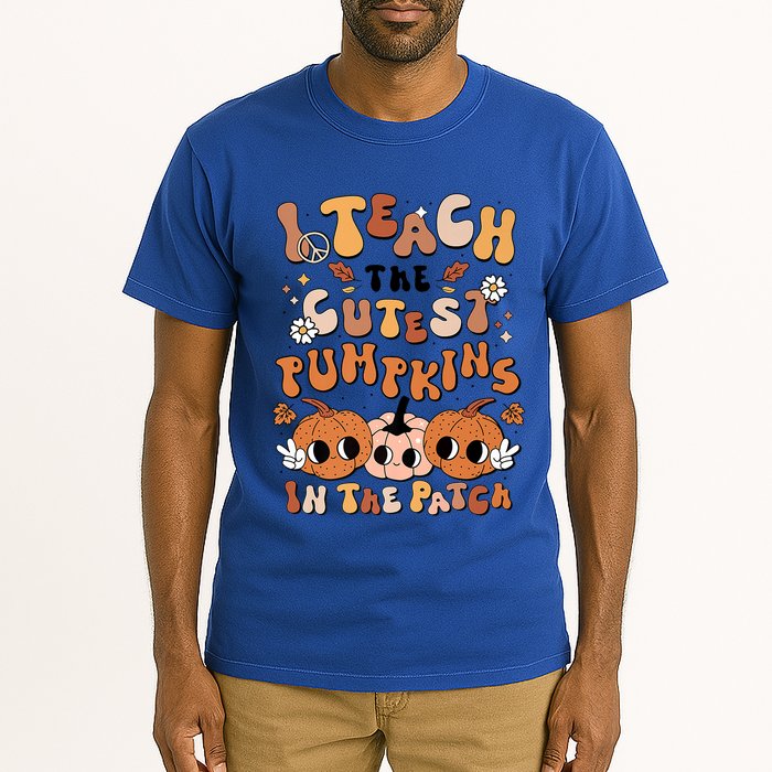 Retro Fall Halloween I Teach The Cutest Pumpkin In The Patch Gift Tall T-Shirt