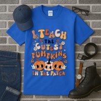 Retro Fall Halloween I Teach The Cutest Pumpkin In The Patch Gift Tall T-Shirt