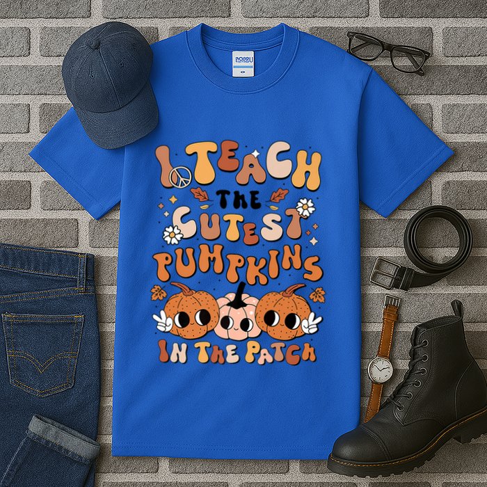 Retro Fall Halloween I Teach The Cutest Pumpkin In The Patch Gift Tall T-Shirt