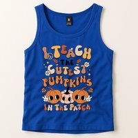 Retro Fall Halloween I Teach The Cutest Pumpkin In The Patch Gift Tank Top