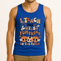 Retro Fall Halloween I Teach The Cutest Pumpkin In The Patch Gift Tank Top