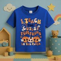 Retro Fall Halloween I Teach The Cutest Pumpkin In The Patch Gift Toddler T-Shirt