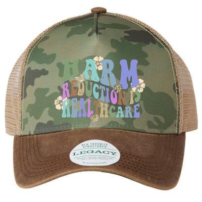 Retro Flower Harm Reduction Healthcare Overdose Awareness Legacy Tie Dye Trucker Hat