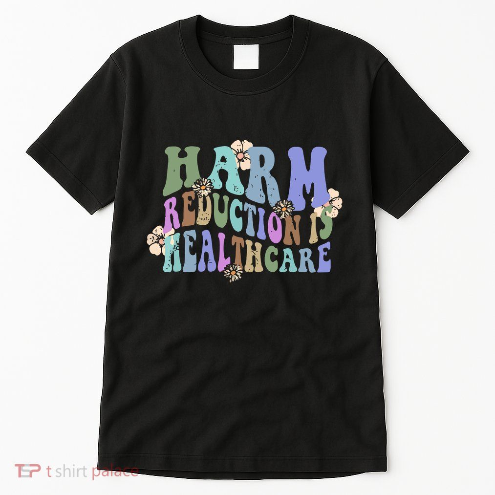 Retro Flower Harm Reduction Healthcare Overdose Awareness Tall T-Shirt