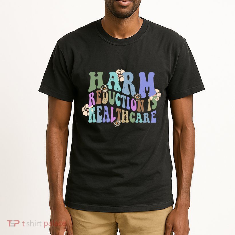 Retro Flower Harm Reduction Healthcare Overdose Awareness Tall T-Shirt