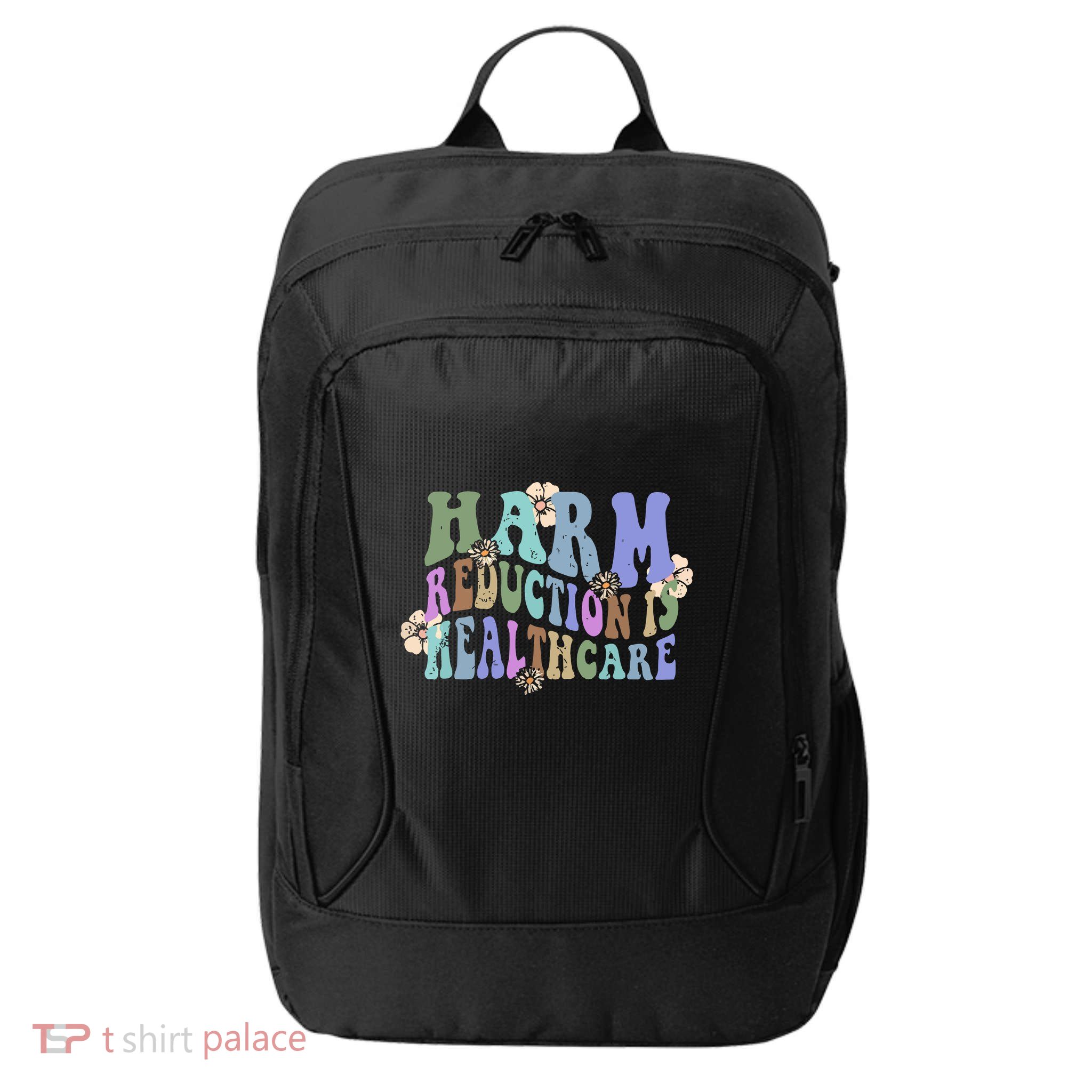 Retro Flower Harm Reduction Healthcare Overdose Awareness City Backpack