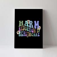 Retro Flower Harm Reduction Healthcare Overdose Awareness Canvas