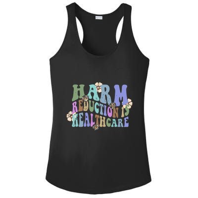 Retro Flower Harm Reduction Healthcare Overdose Awareness Ladies PosiCharge Competitor Racerback Tank