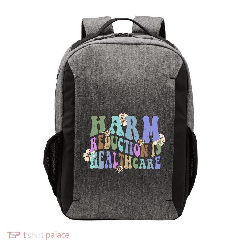 Retro Flower Harm Reduction Healthcare Overdose Awareness Vector Backpack