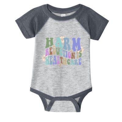 Retro Flower Harm Reduction Healthcare Overdose Awareness Infant Baby Jersey Bodysuit