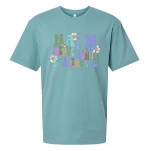 Retro Flower Harm Reduction Healthcare Overdose Awareness Sueded Cloud Jersey T-Shirt