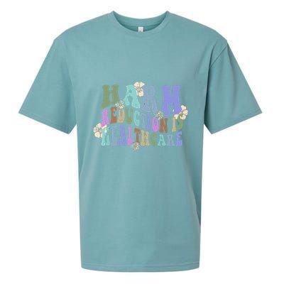 Retro Flower Harm Reduction Healthcare Overdose Awareness Sueded Cloud Jersey T-Shirt