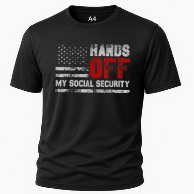 Retro Flag Hands Off My Social Security Protest Vintage Performance Shirt