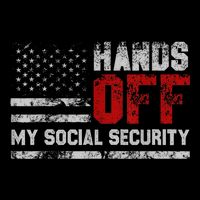 Retro Flag Hands Off My Social Security Protest Vintage Womens T-Shirt