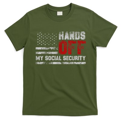 Retro Flag Hands Off My Social Security Protest Vintage T-Shirt