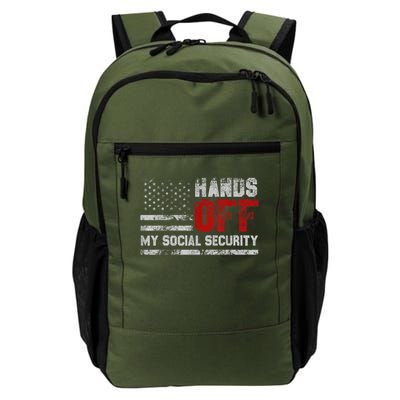 Retro Flag Hands Off My Social Security Protest Vintage Backpack