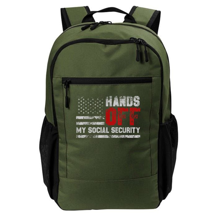 Retro Flag Hands Off My Social Security Protest Vintage Backpack