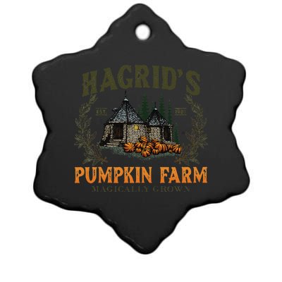 Retro Fall HagridS Pumpkin Farm Patch Autumn Pumpkin Garden Gift Ceramic Star Ornament