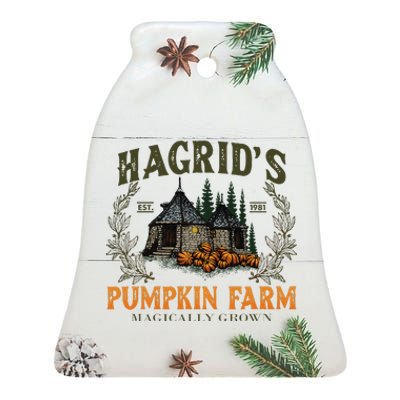 Retro Fall HagridS Pumpkin Farm Patch Autumn Pumpkin Garden Gift Ceramic Bell Ornament