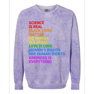 Rainbow Flag Human Rights Wo & Gay Rights LGBTQ+ Pride Colorblast Crewneck Sweatshirt